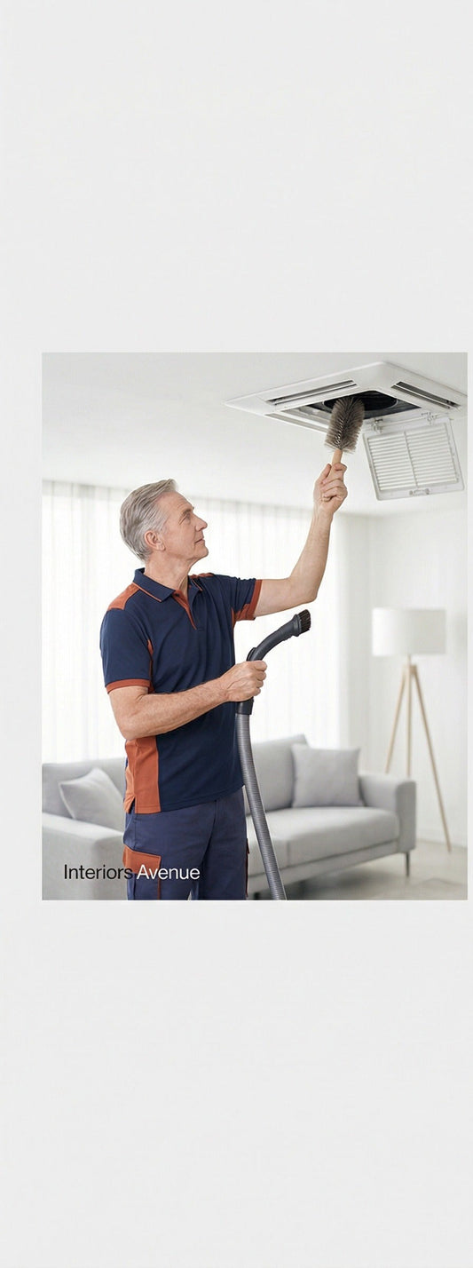 AC duct cleaning with brush - Interiors Avenue Dubai