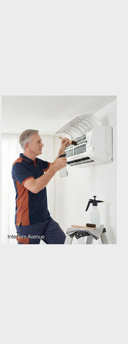 Split AC unit cleaning and brushing service