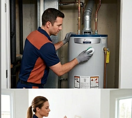Water heater maintenance and cleaning service